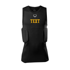 Custom Adult Black Sleeveless Rib Shirt and Shields