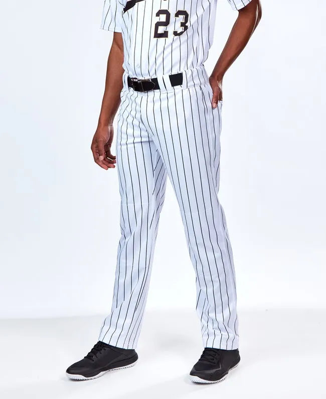Men's Salute Pinstripe Open Bottom Pant