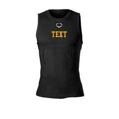 Youth Custom Black Sleeveless Rib Shirt (Compression Shirt Only)