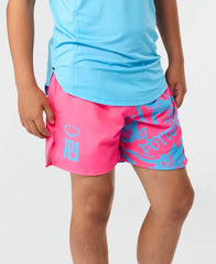 Youth Pottstown Graffiti Pink Woven Short