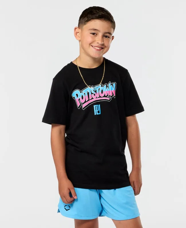 Youth Pottstown Graffiti Black Tee
